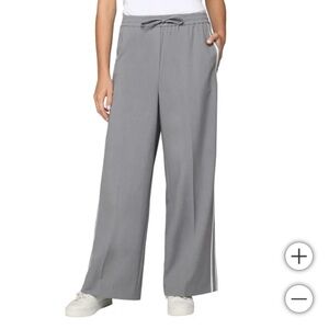 NWT Rachel Roy Drawstring Trousers Grey and White Size Small